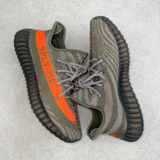 Yeezy Boost 350 V2 'Black Grey Orange' view 3