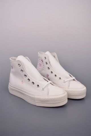 Converse All Star Lift 'White / Pink' view 1