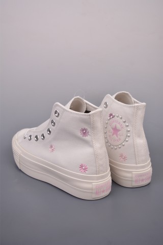 Converse All Star Lift 'White / Pink' view 2