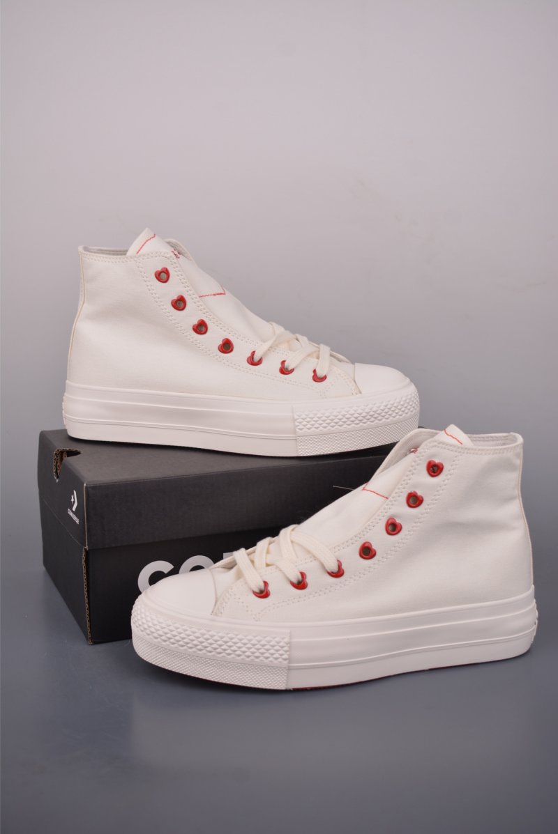Converse All Star Lift 'White / Red Hearts' view