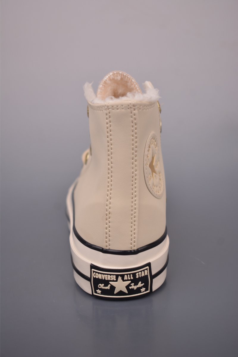 Converse Chuck 1970s Fur Lined 'Cream / Black / Gold' view