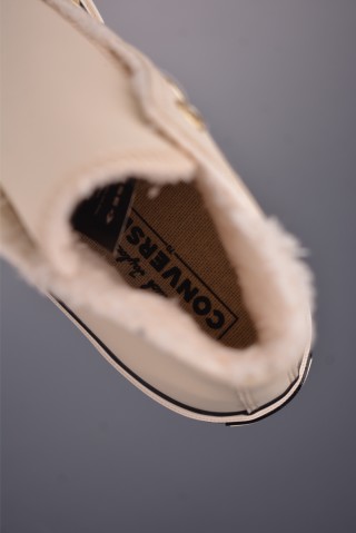 Converse Chuck 1970s Fur Lined 'Cream / Black / Gold' view 9