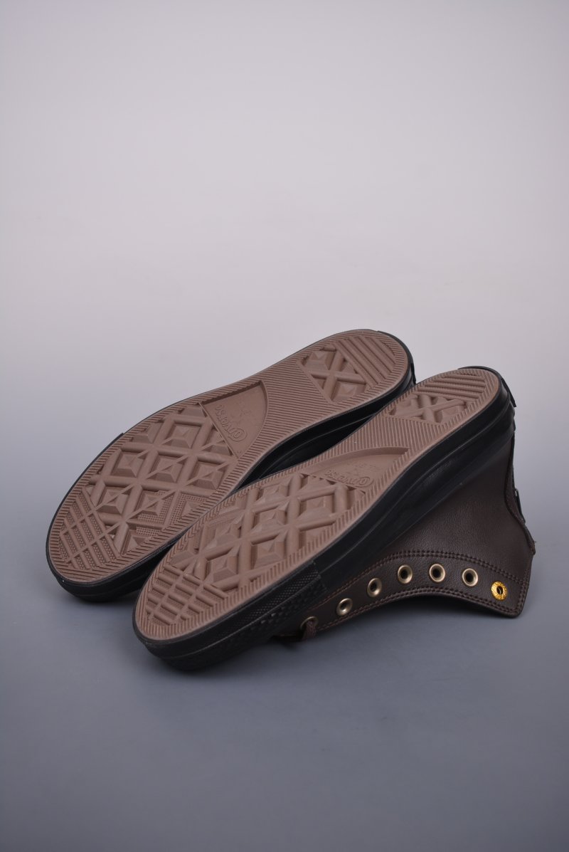Converse Chuck 70s Leather Zip 'Black / Brown' view
