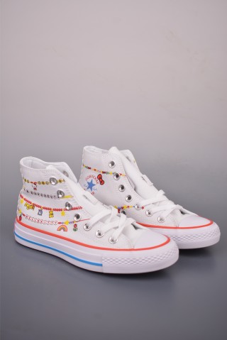 Converse Chuck Taylor All Star Hi x Hello Kitty 'White / Red / Blue' view 1