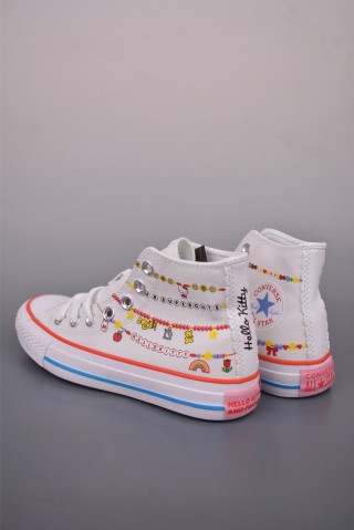 Converse Chuck Taylor All Star Hi x Hello Kitty 'White / Red / Blue' view 2