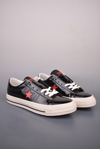 Converse One Star Leather 'Black / Red' view 1