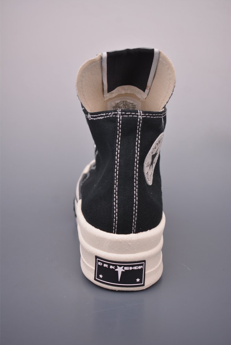 Converse x Rick Owens DRKSHDW Chuck 70 Double Stack 'Black / Grey' view