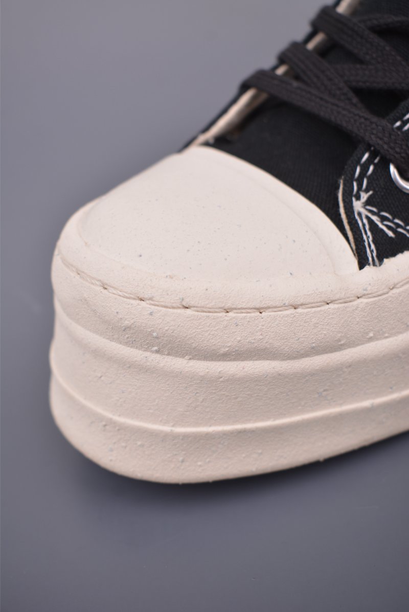 Converse x Rick Owens DRKSHDW Chuck 70 Double Stack 'Black / Grey' view