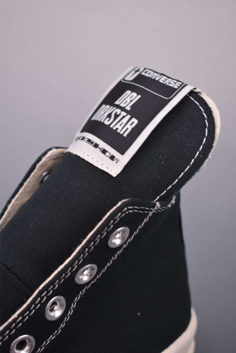 Converse x Rick Owens DRKSHDW Chuck 70 Double Stack 'Black / Grey' view