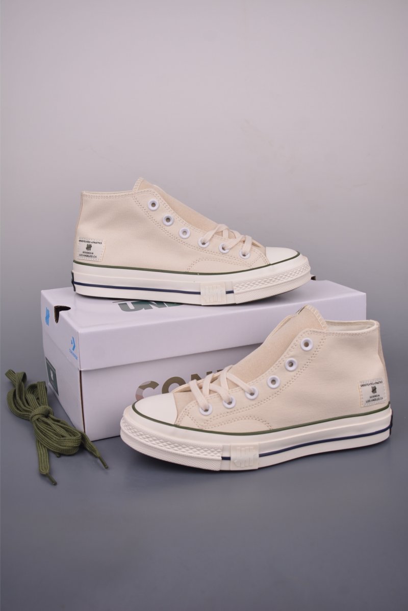 Converse x Undefeated 1970s Mid 'Black / White / Green Camo' view