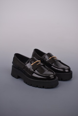 Alexander Wang Carter Platform Loafer 'Black / Gold'