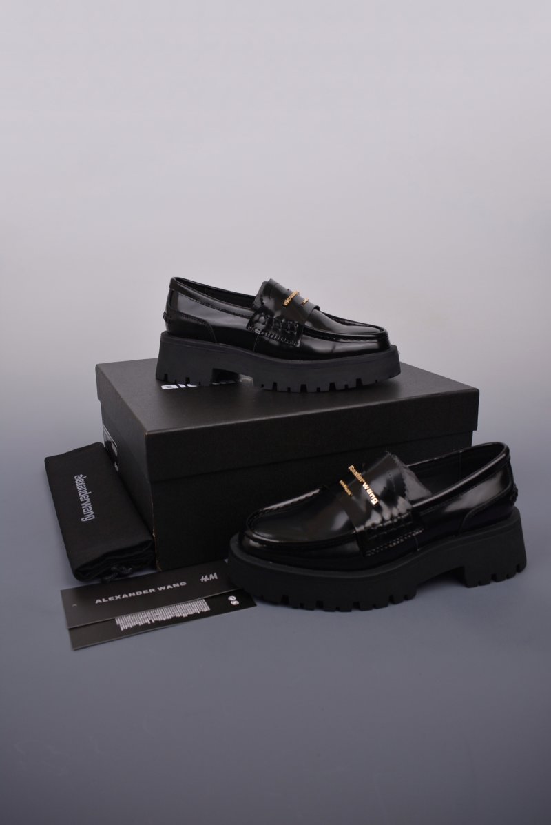 Alexander Wang Carter Platform Loafer 'Black / Gold' view