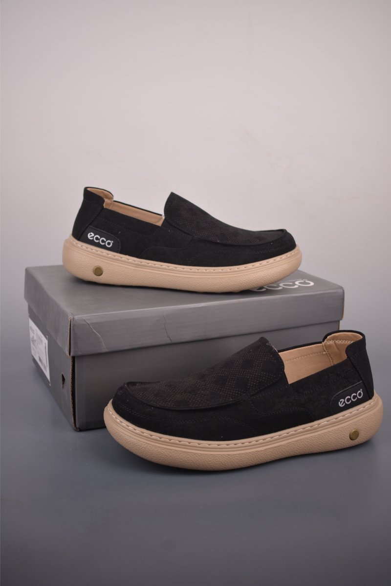 ECCO Driving Loafer 'Black / Brown' view
