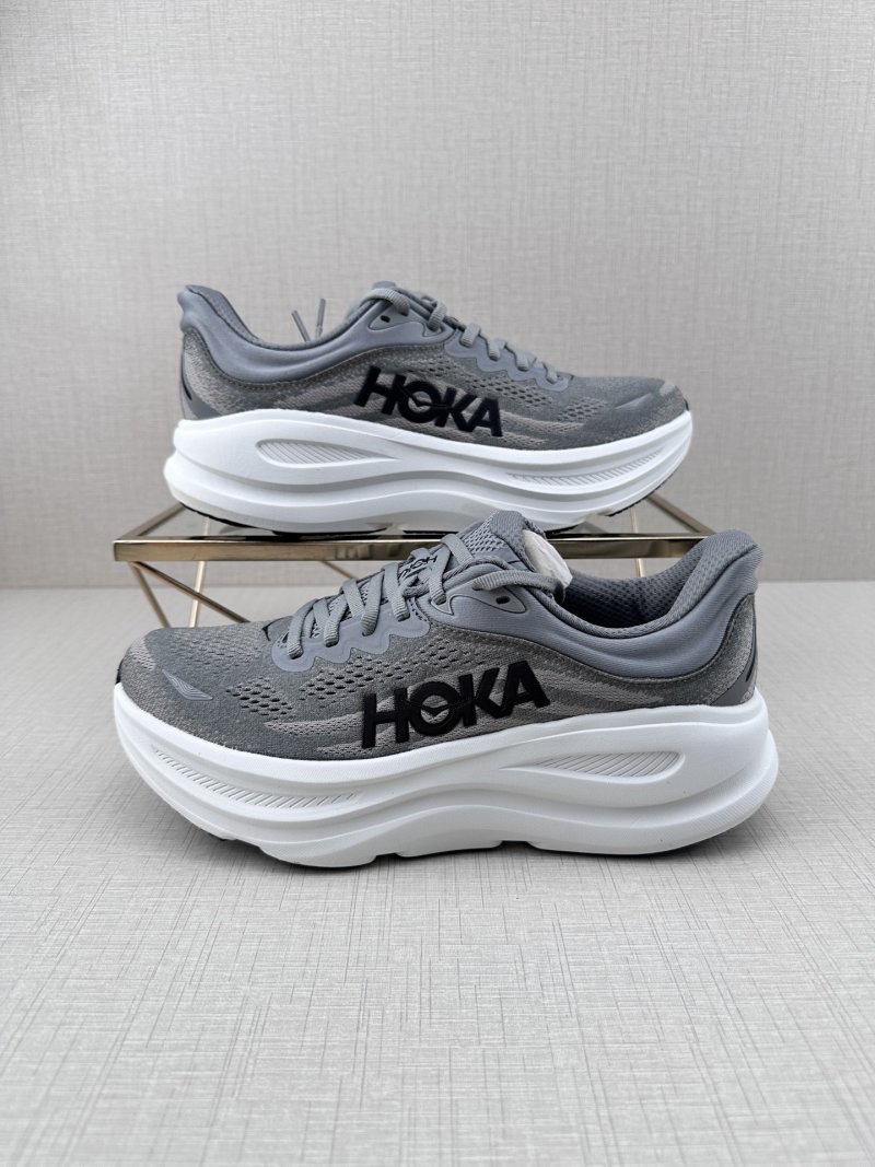 Hoka Bondi 9 Wide 'Grey' view