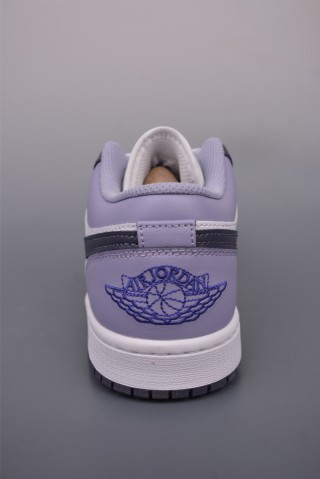 Air Jordan 1 Low 'White / Purple' view 4