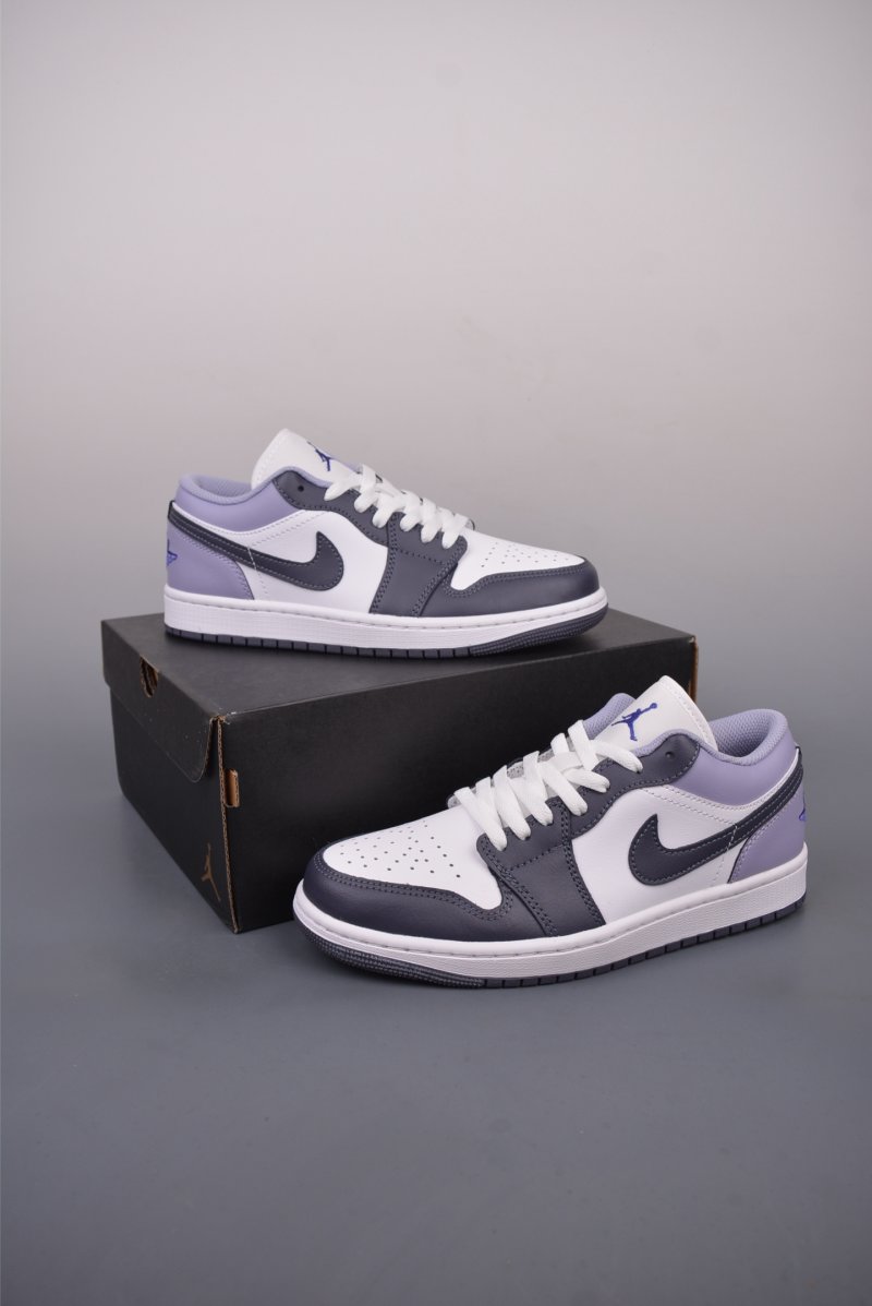 Air Jordan 1 Low 'White / Purple' view