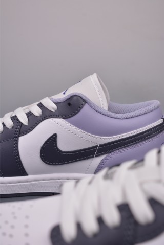 Air Jordan 1 Low 'White / Purple' view 8