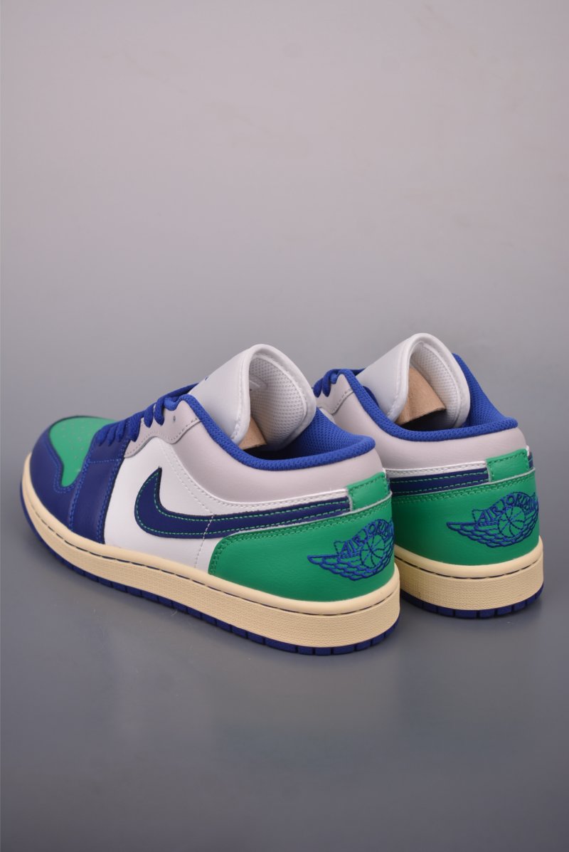 Air Jordan 1 Low 'White / Green / Blue' view