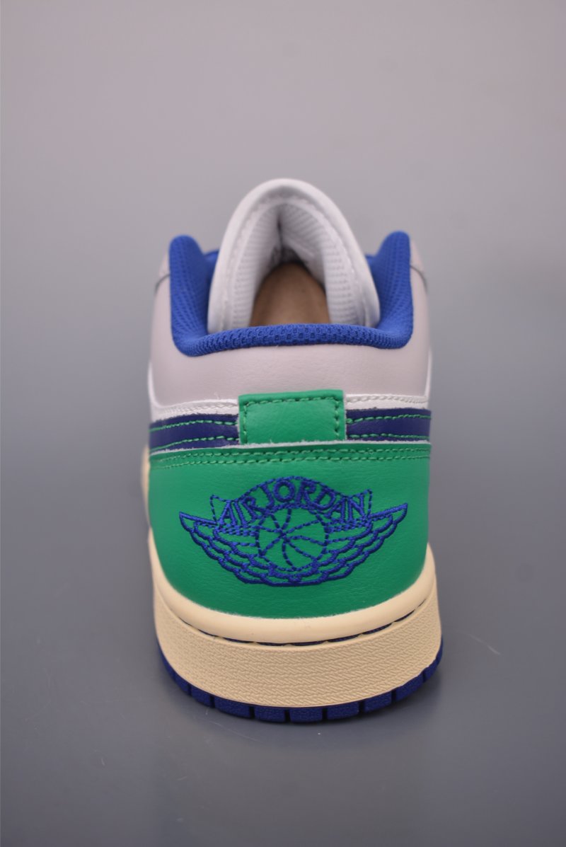 Air Jordan 1 Low 'White / Green / Blue' view