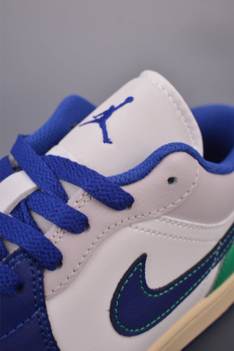Air Jordan 1 Low 'White / Green / Blue' view