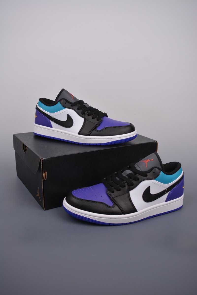 Air Jordan 1 Low 'White / Black / Purple' view