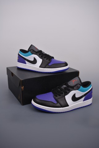 Air Jordan 1 Low 'White / Black / Purple' view 5