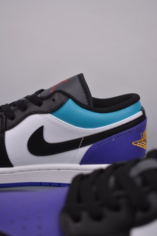 Air Jordan 1 Low 'White / Black / Purple' view 8
