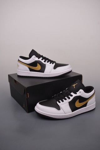 Air Jordan 1 Low 'Black / Gold' view 5