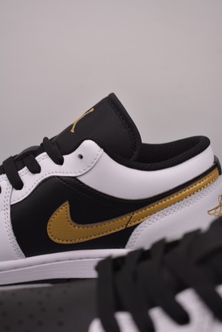 Air Jordan 1 Low 'Black / Gold' view 8