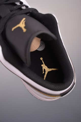 Air Jordan 1 Low 'Black / Gold' view 9