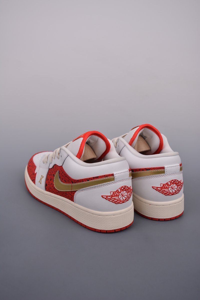 Air Jordan 1 Low 'White / Red / Gold' view