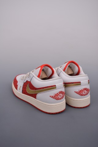 Air Jordan 1 Low 'White / Red / Gold' view 2