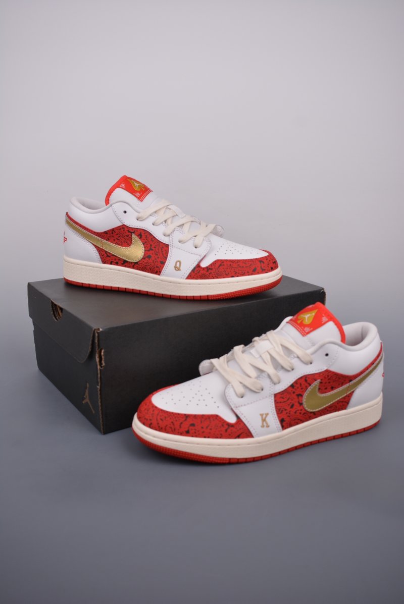 Air Jordan 1 Low 'White / Red / Gold' view