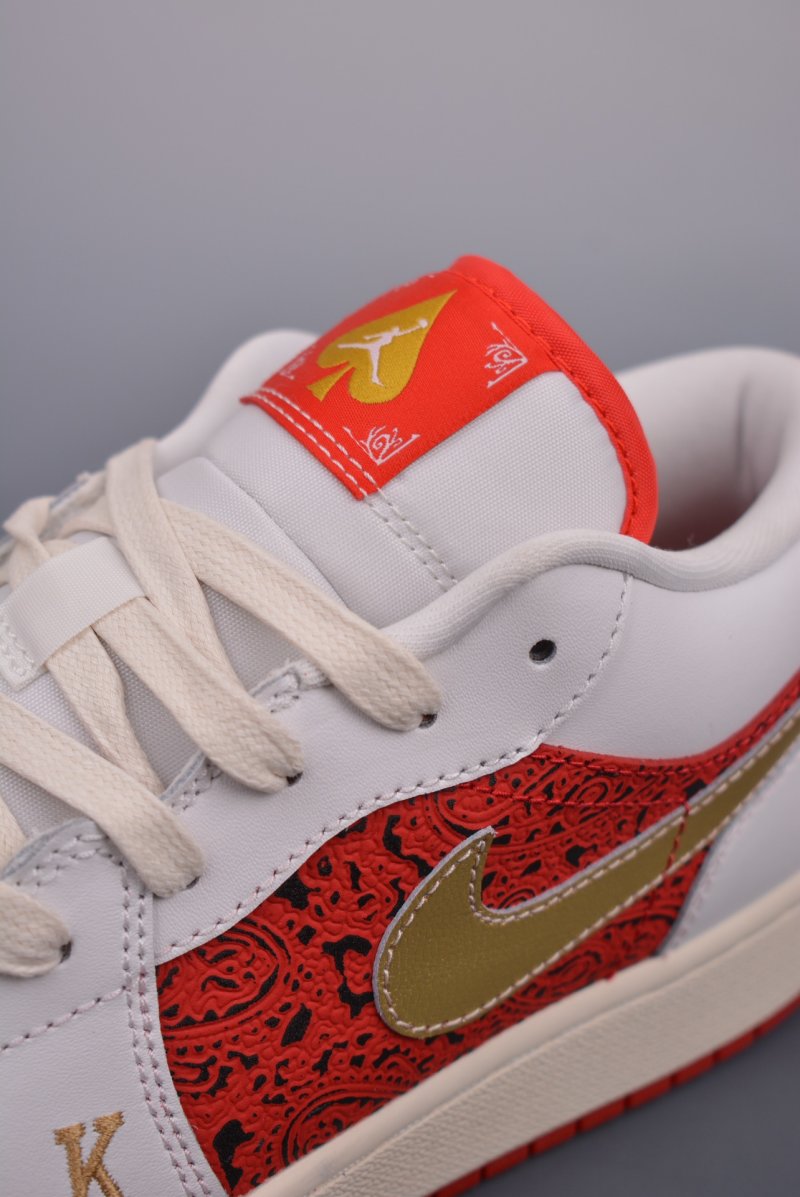 Air Jordan 1 Low 'White / Red / Gold' view