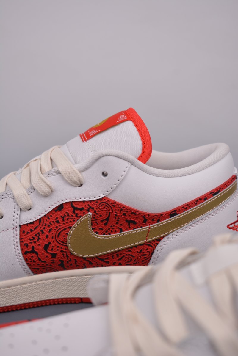 Air Jordan 1 Low 'White / Red / Gold' view