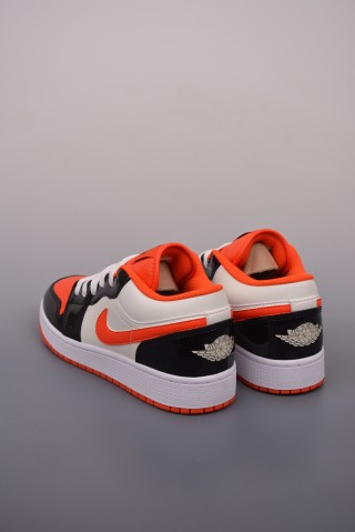Air Jordan 1 Low 'White / Orange / Black' view 2