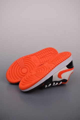 Air Jordan 1 Low 'White / Orange / Black' view 3