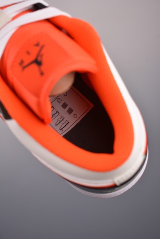 Air Jordan 1 Low 'White / Orange / Black' view 9