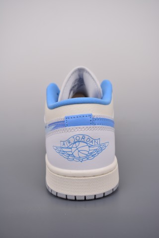 Air Jordan 1 Low 'White / Blue' view 4