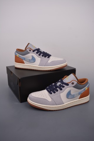 Air Jordan 1 Low 'White / Blue' view 5