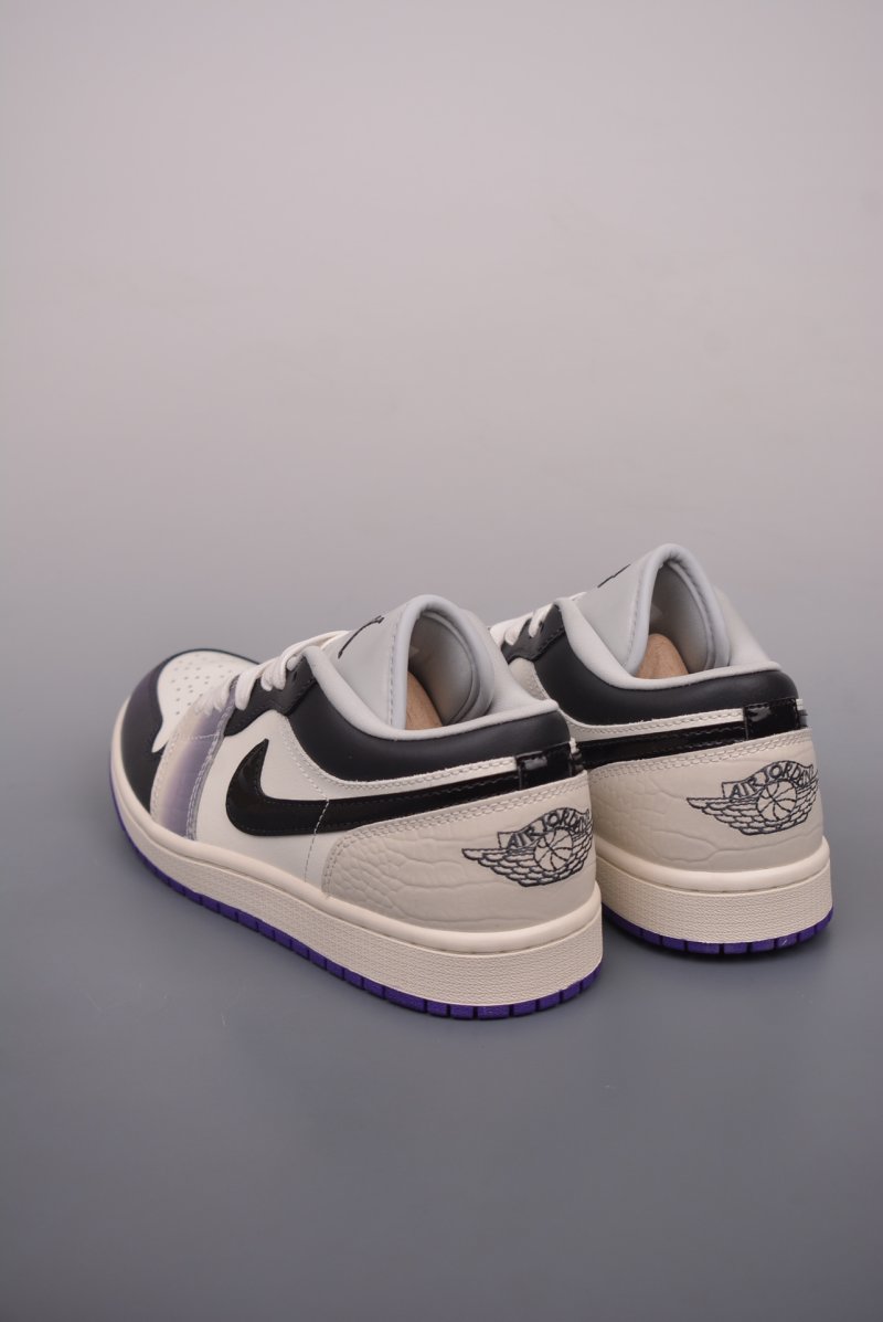 Air Jordan 1 Low 'White / Black / Purple' view