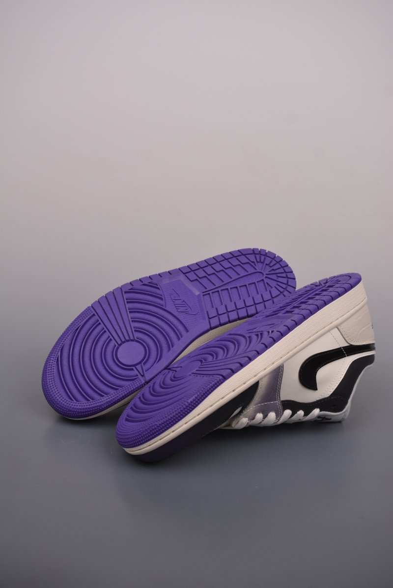 Air Jordan 1 Low 'White / Black / Purple' view