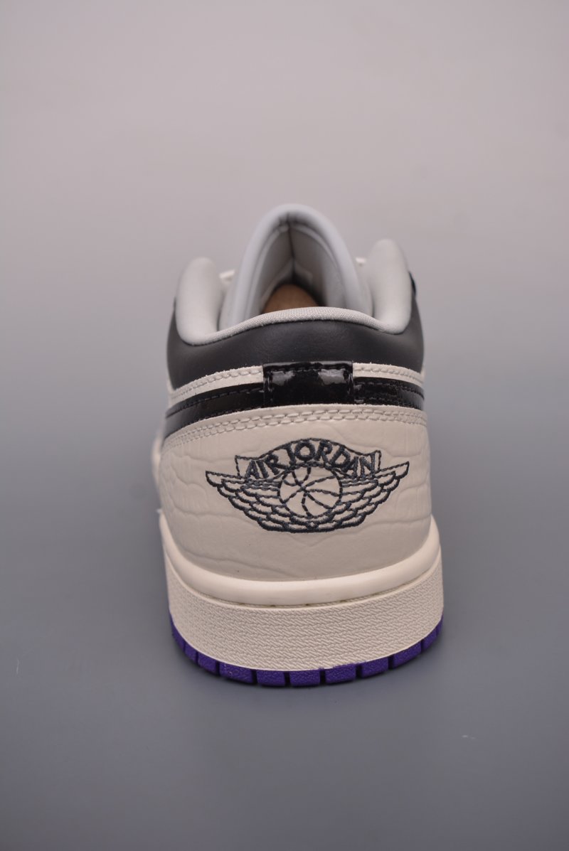 Air Jordan 1 Low 'White / Black / Purple' view
