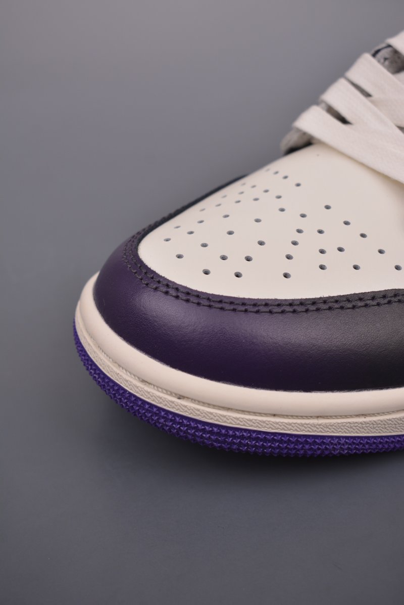Air Jordan 1 Low 'White / Black / Purple' view