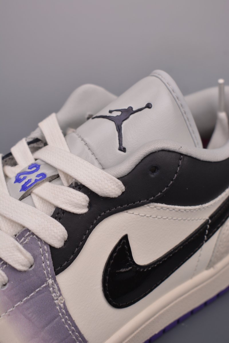 Air Jordan 1 Low 'White / Black / Purple' view