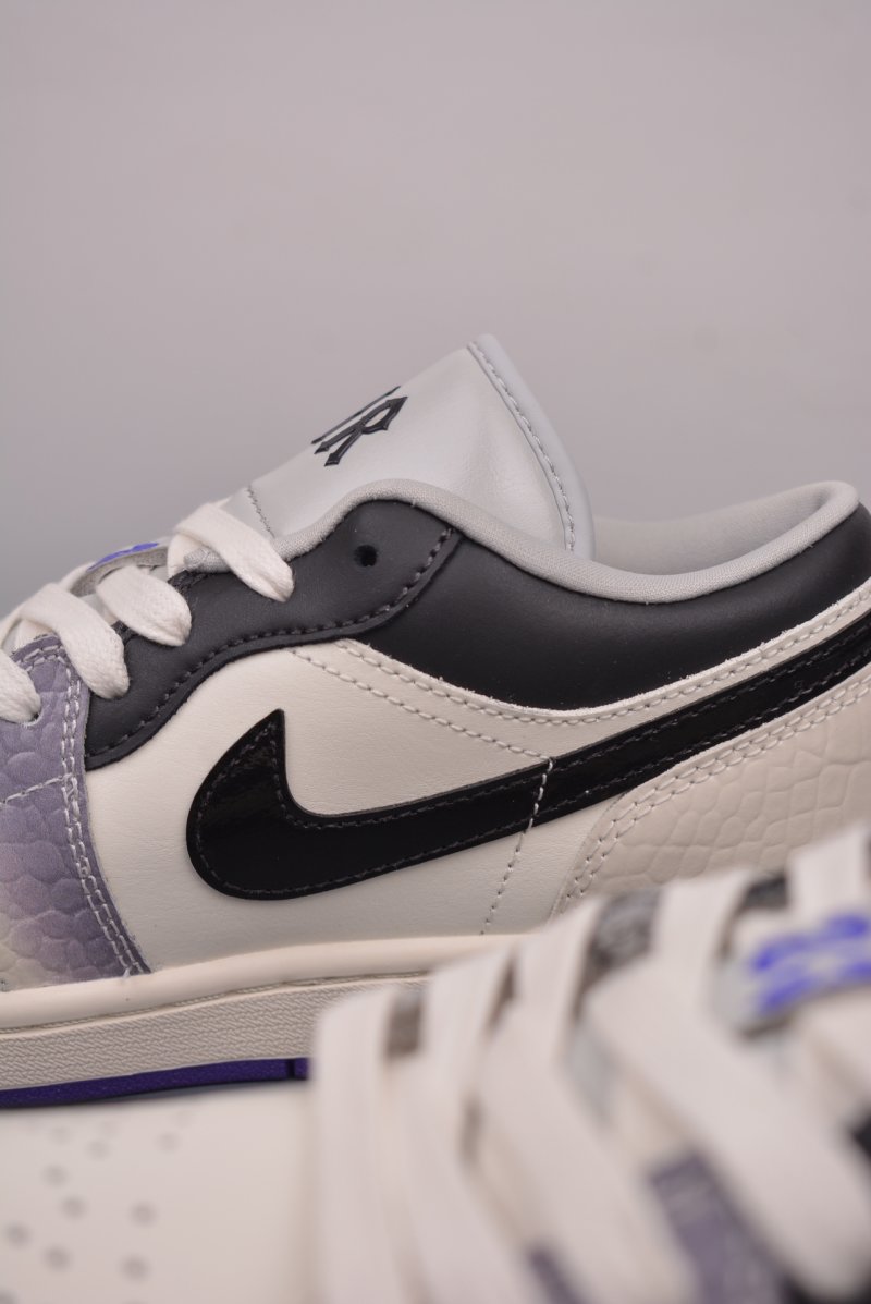 Air Jordan 1 Low 'White / Black / Purple' view
