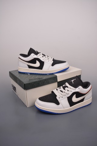 Air Jordan 1 Low 'Black / White / Blue' view 5
