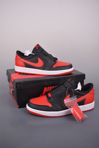 Air Jordan 1 Low 'Black / Red' view 5