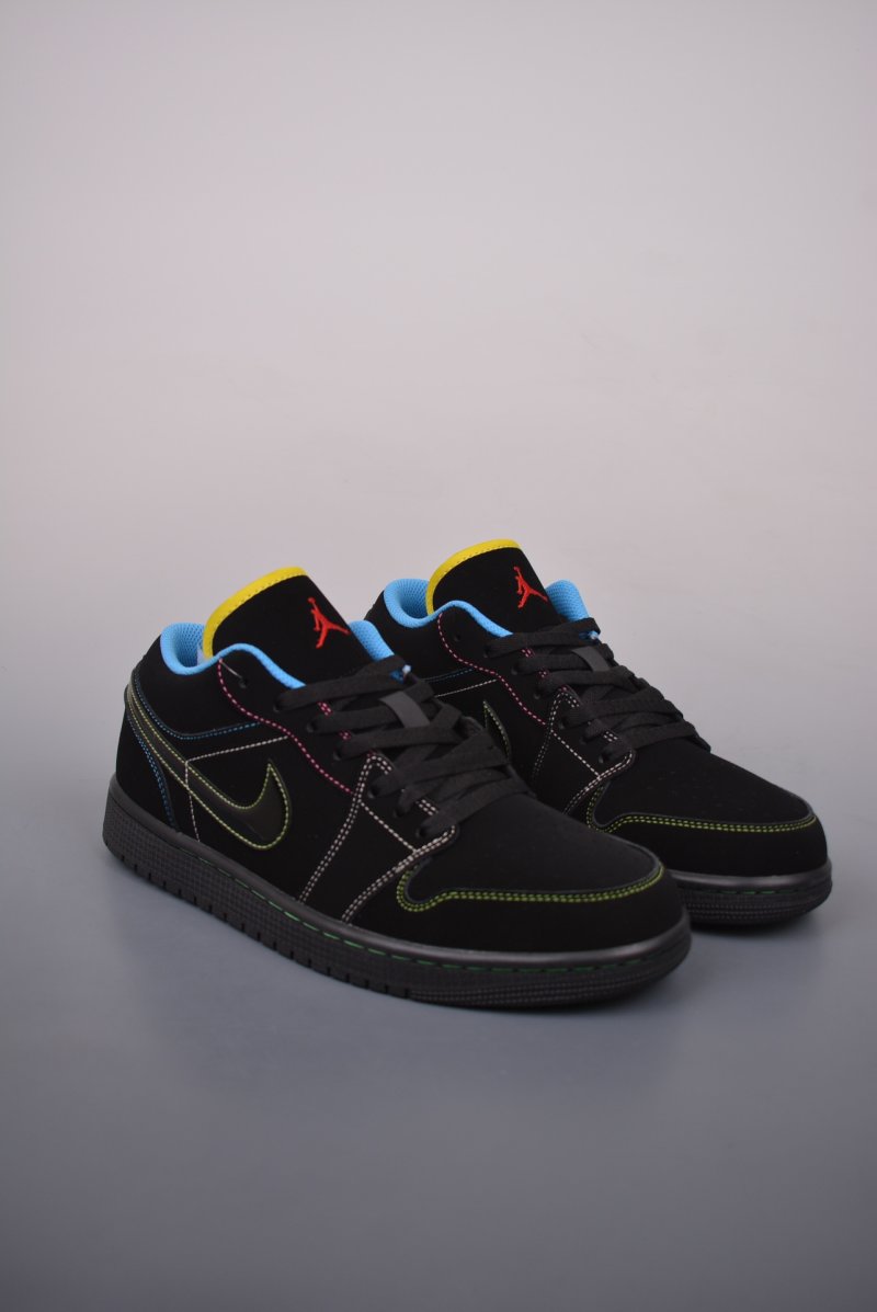 Air Jordan 1 Low 'Black / Yellow / Blue'