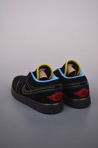 Air Jordan 1 Low 'Black / Yellow / Blue' view 2